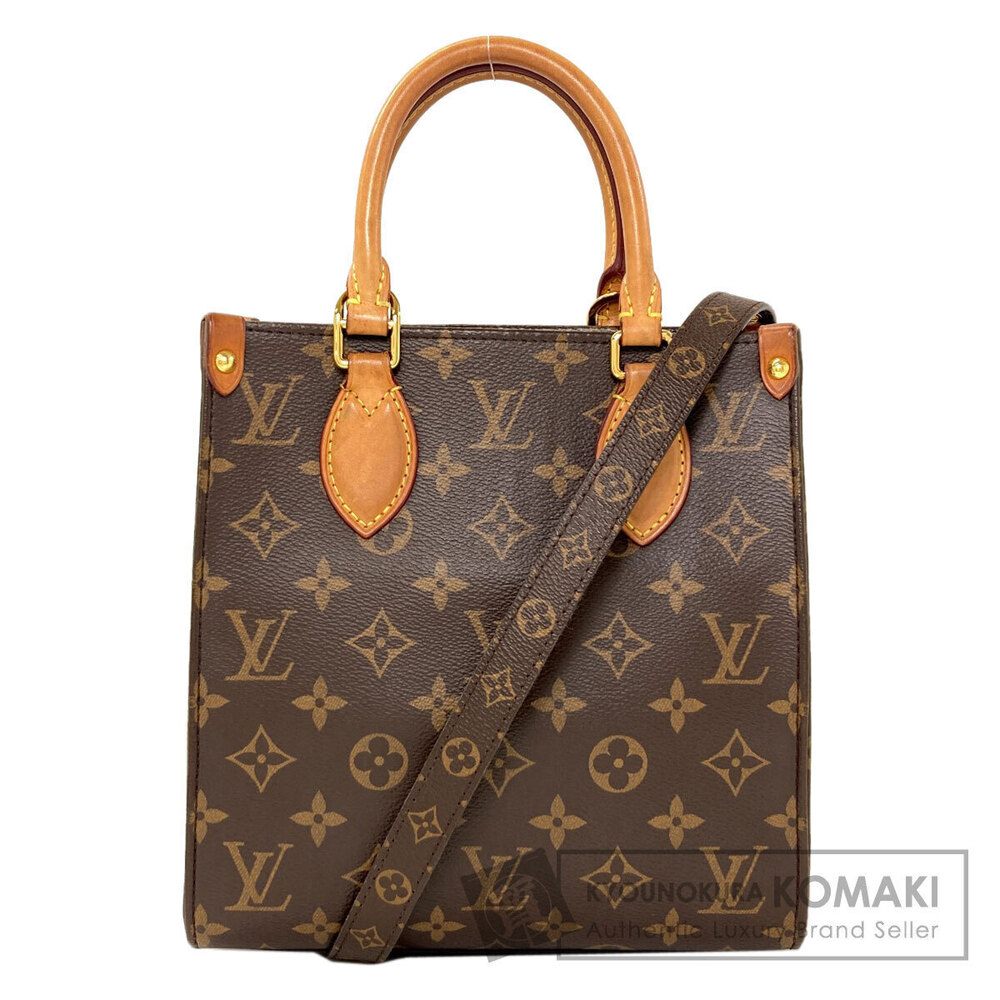 Louis Vuitton Sac Plat Handbag Monogram Canvas